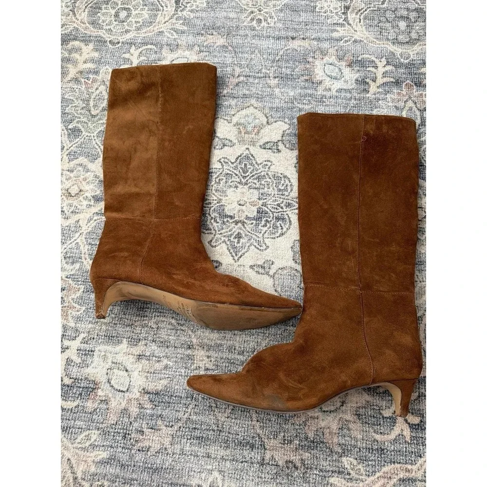 Abercrombie & Fitch Suede Kitten Heel Boots
